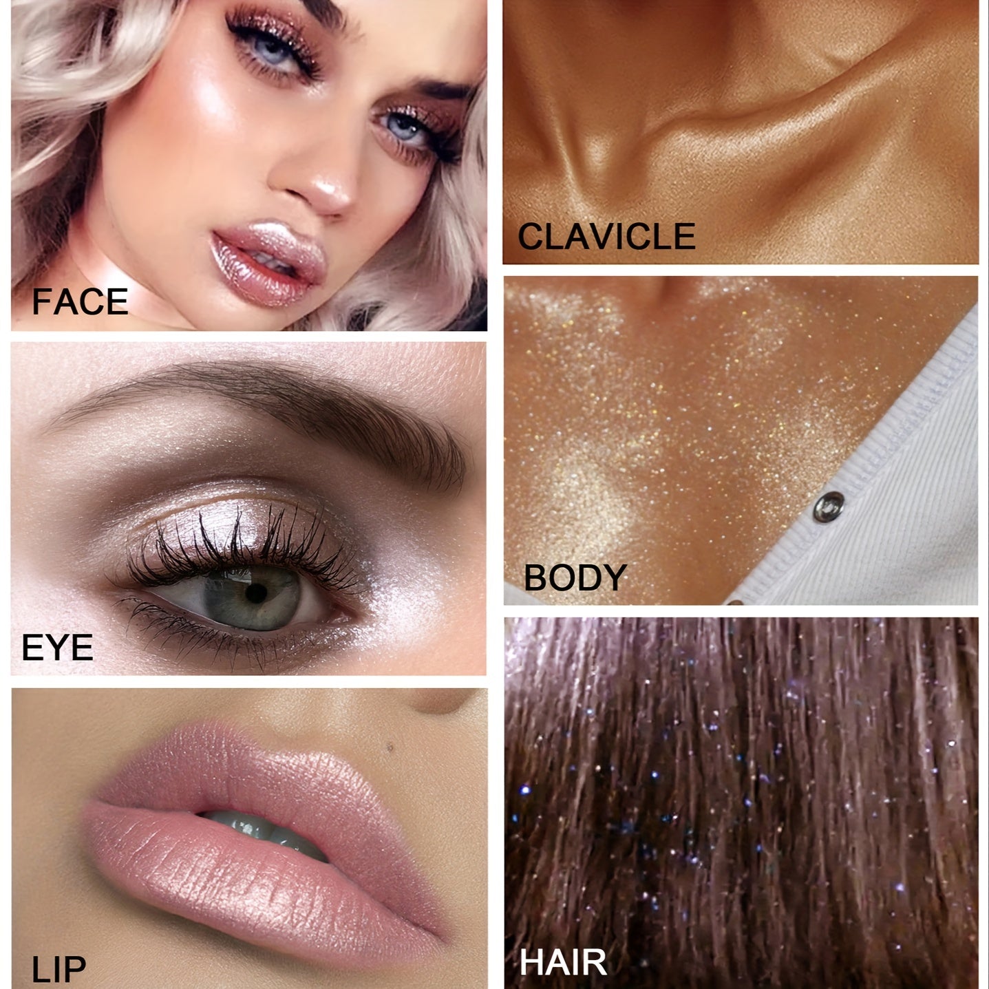 Magic Full Body Contouring Fairy Dust Highlight  - Pearlescent Clavicle and Face Sparkling Glitter