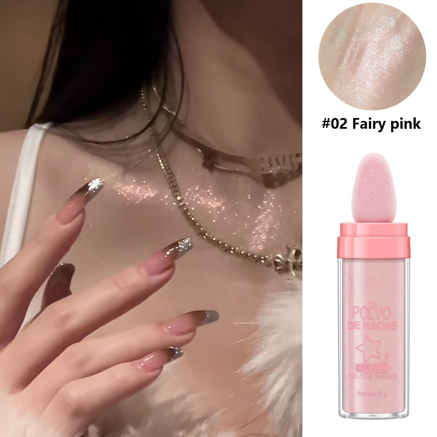 Magic Full Body Contouring Fairy Dust Highlight  - Pearlescent Clavicle and Face Sparkling Glitter
